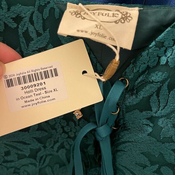 JOYFOLIE HOLLI DRESS IN OCEAN TEAL XL NWT - Picture 8 of 8